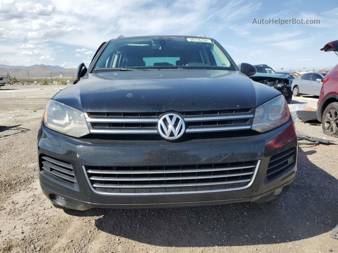 2012 Volkswagen Touareg V6 Tdi Black vin: WVGEK9BPXCD007500