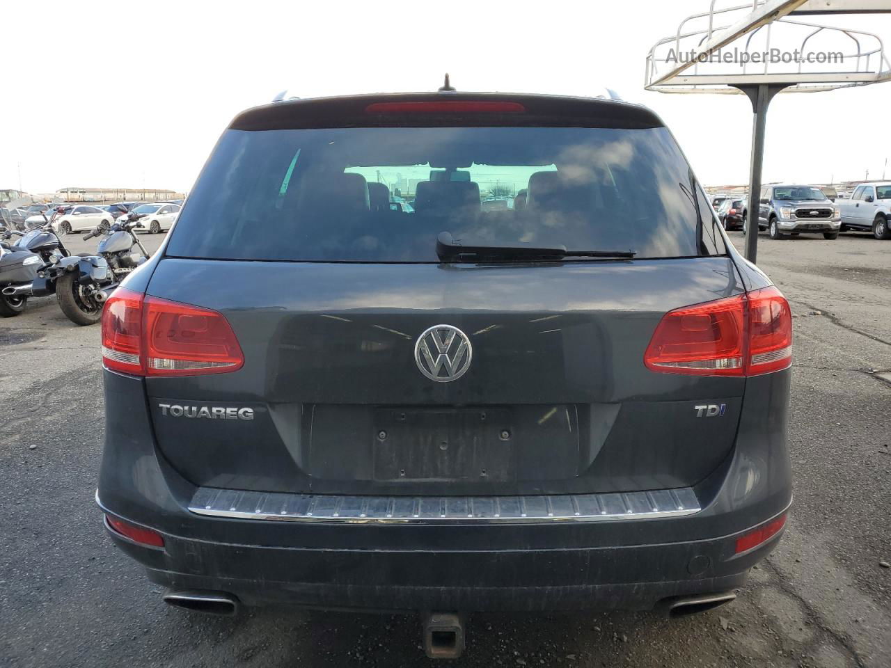 2012 Volkswagen Touareg V6 Tdi Gray vin: WVGEK9BPXCD009912