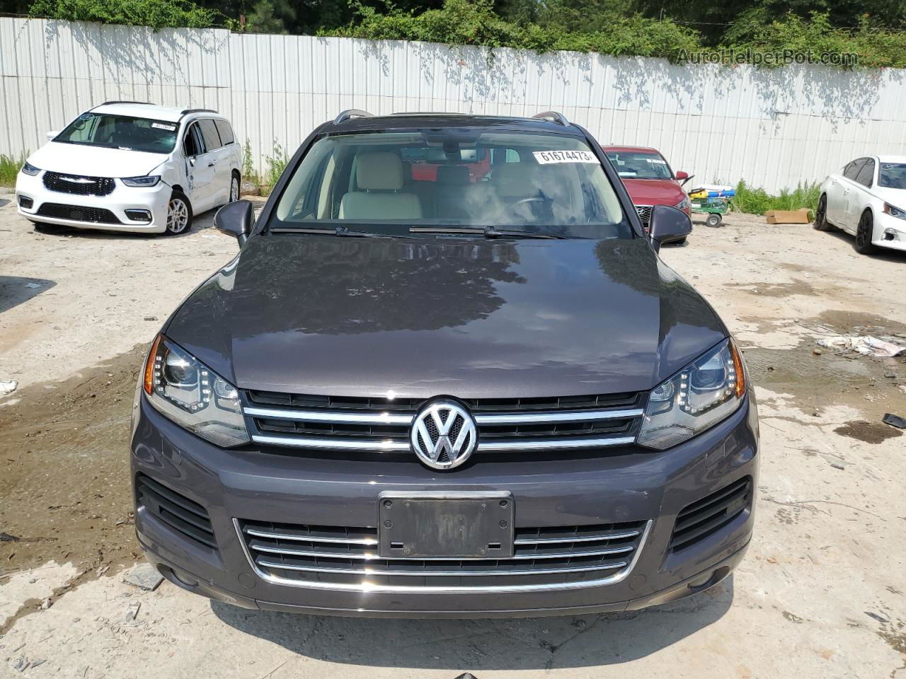 2013 Volkswagen Touareg V6 Tdi Gray vin: WVGEP9BP0DD004527