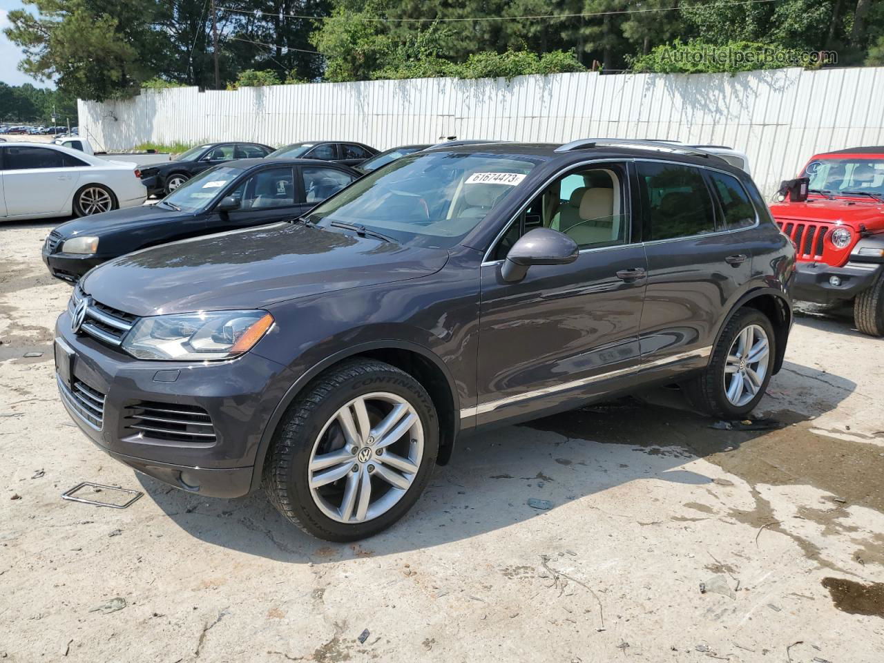 2013 Volkswagen Touareg V6 Tdi Gray vin: WVGEP9BP0DD004527