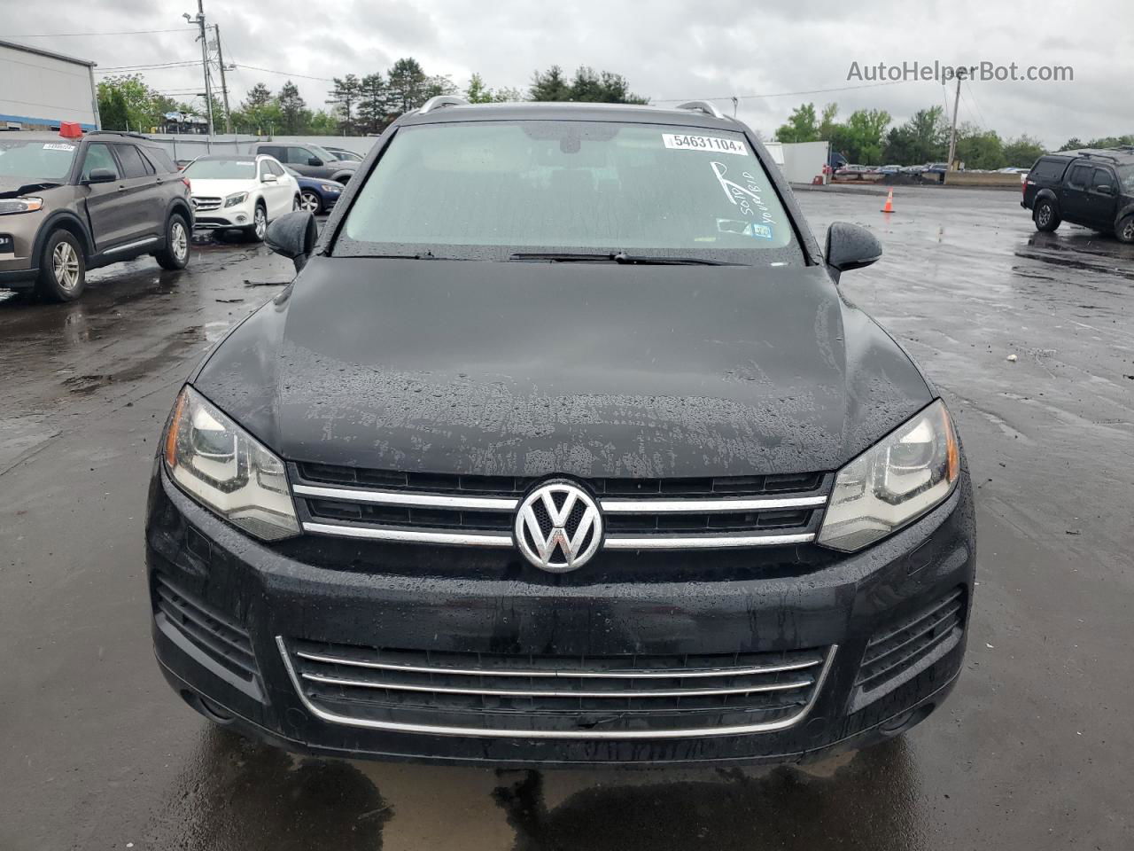 2013 Volkswagen Touareg V6 Tdi Black vin: WVGEP9BP0DD013115