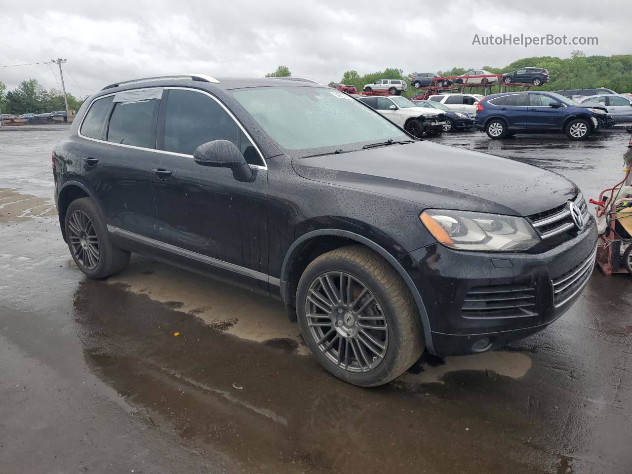 2013 Volkswagen Touareg V6 Tdi Black vin: WVGEP9BP0DD013115