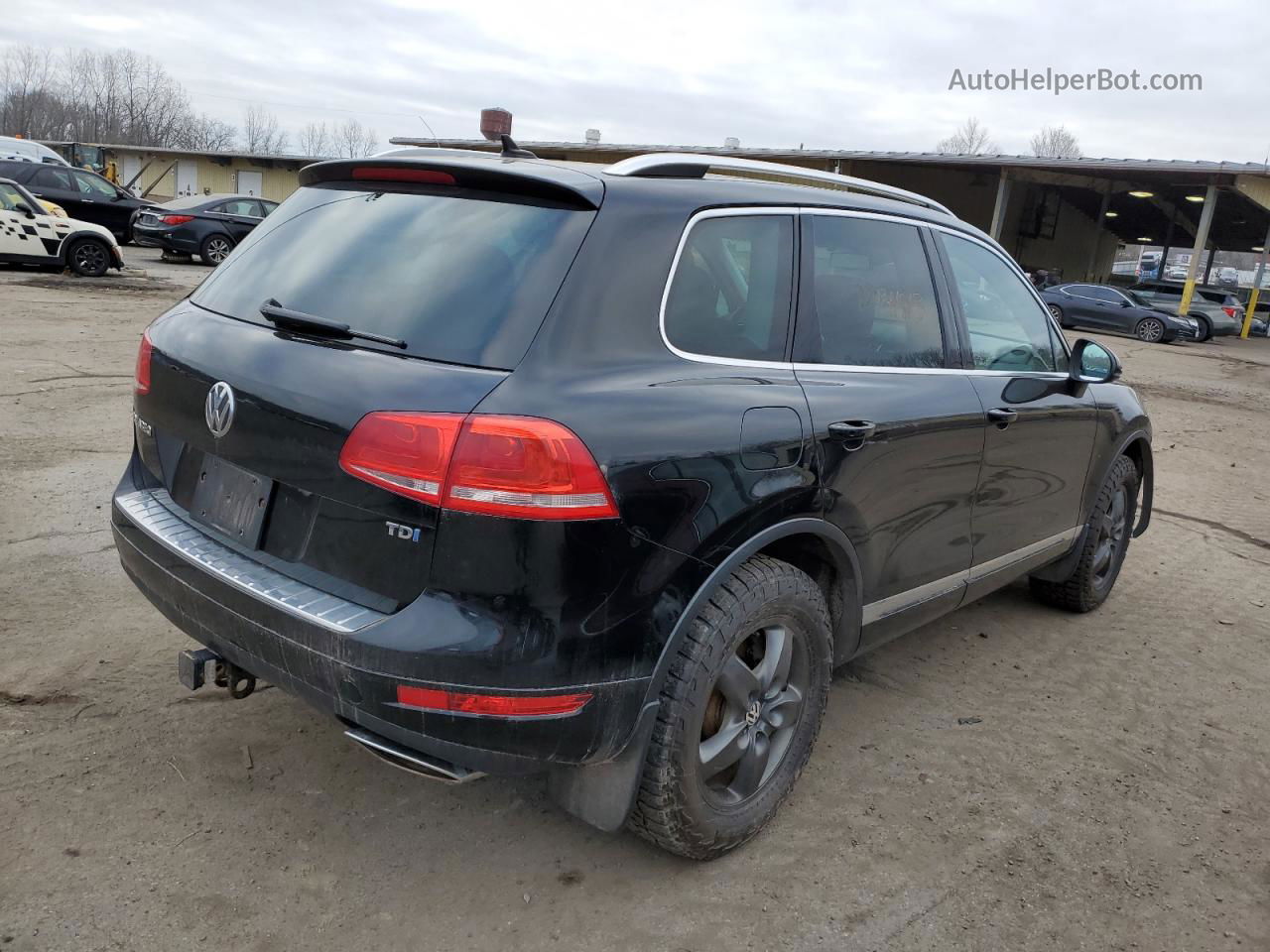 2014 Volkswagen Touareg V6 Tdi Black vin: WVGEP9BP0ED013438