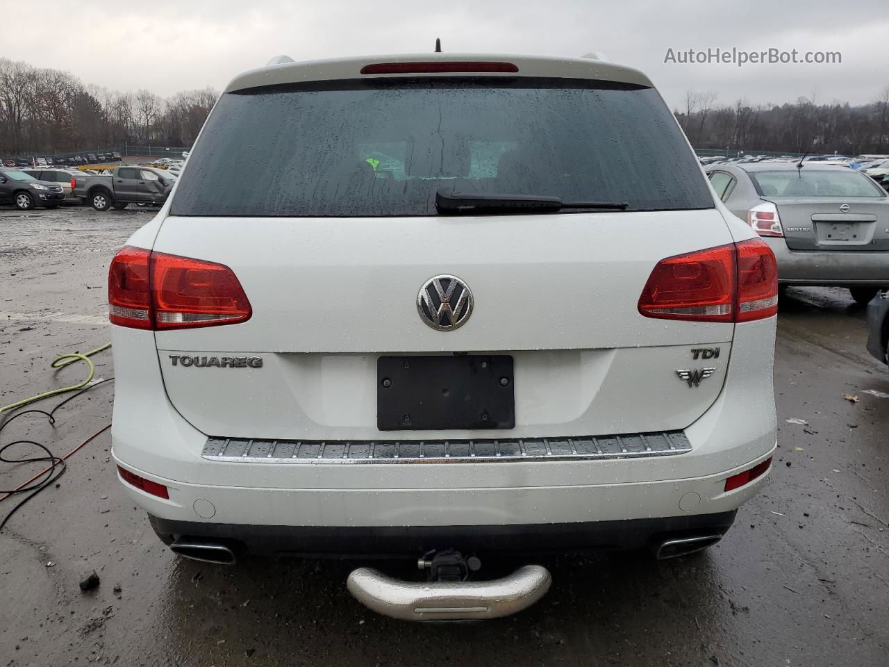 2013 Volkswagen Touareg V6 Tdi White vin: WVGEP9BP1DD002706