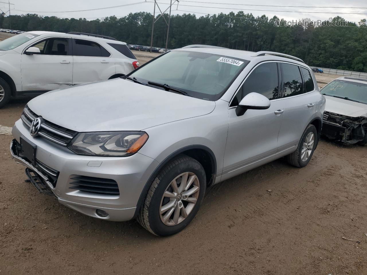 2013 Volkswagen Touareg V6 Tdi Silver vin: WVGEP9BP1DD011597