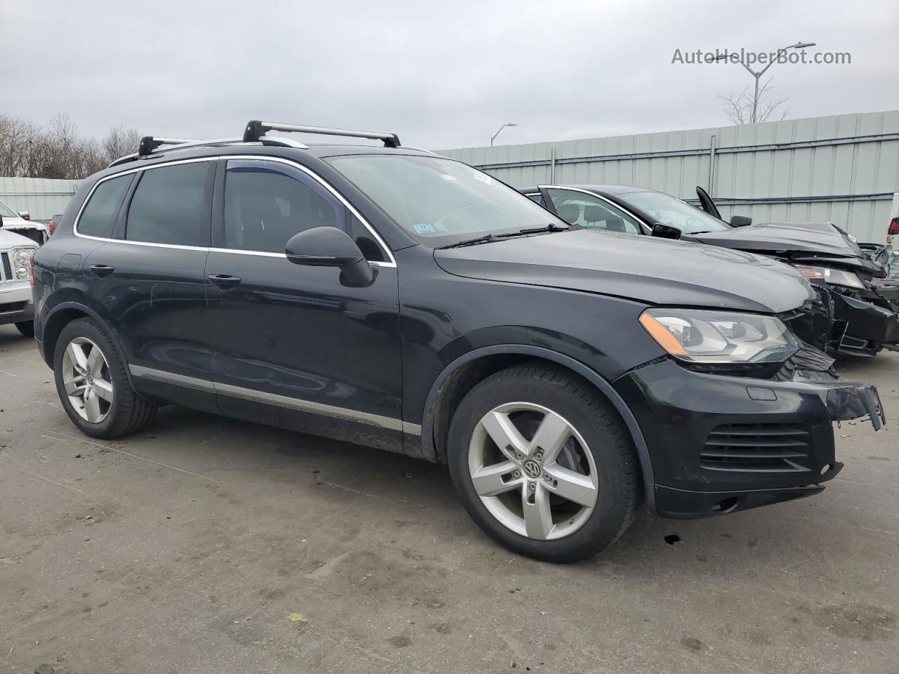 2013 Volkswagen Touareg V6 Tdi Black vin: WVGEP9BP1DD013155