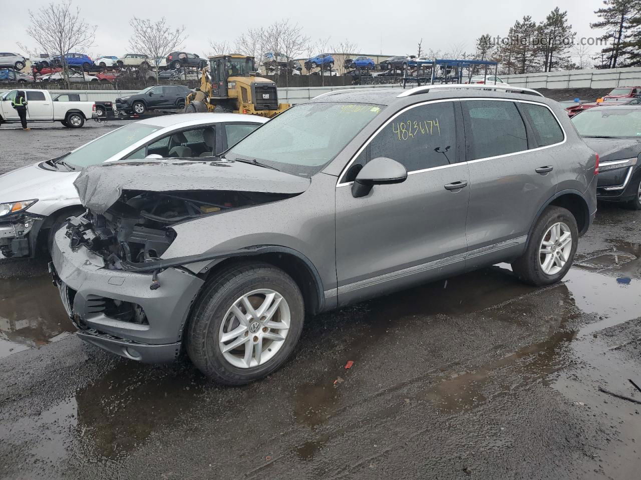 2014 Volkswagen Touareg V6 Tdi Gray vin: WVGEP9BP1ED006398