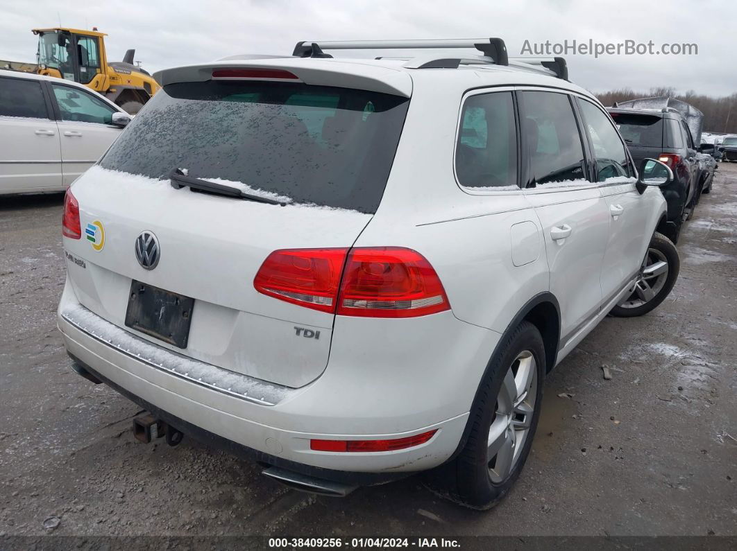 2013 Volkswagen Touareg Tdi Lux White vin: WVGEP9BP2DD003654