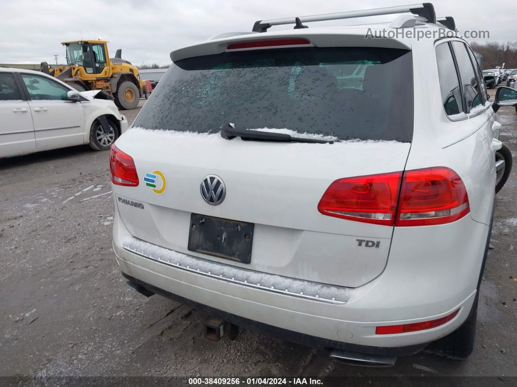 2013 Volkswagen Touareg Tdi Lux White vin: WVGEP9BP2DD003654