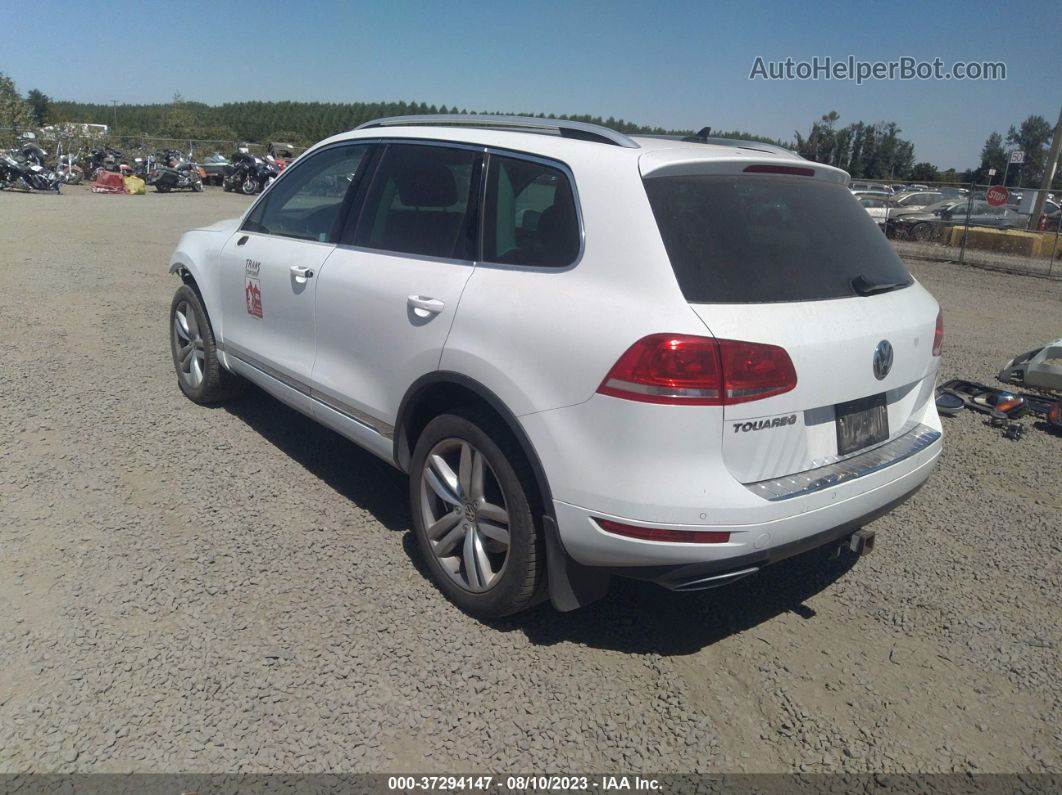 2013 Volkswagen Touareg Exec White vin: WVGEP9BP2DD006232