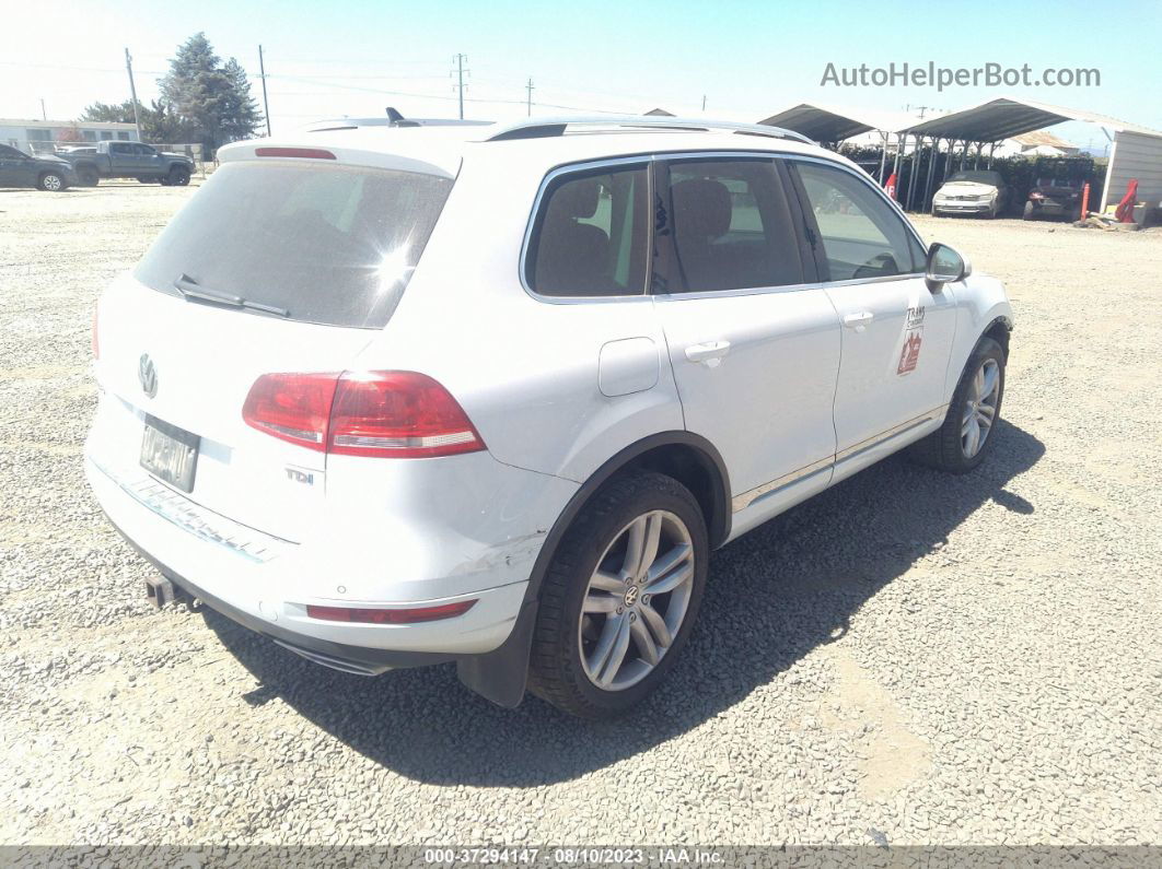 2013 Volkswagen Touareg Exec White vin: WVGEP9BP2DD006232