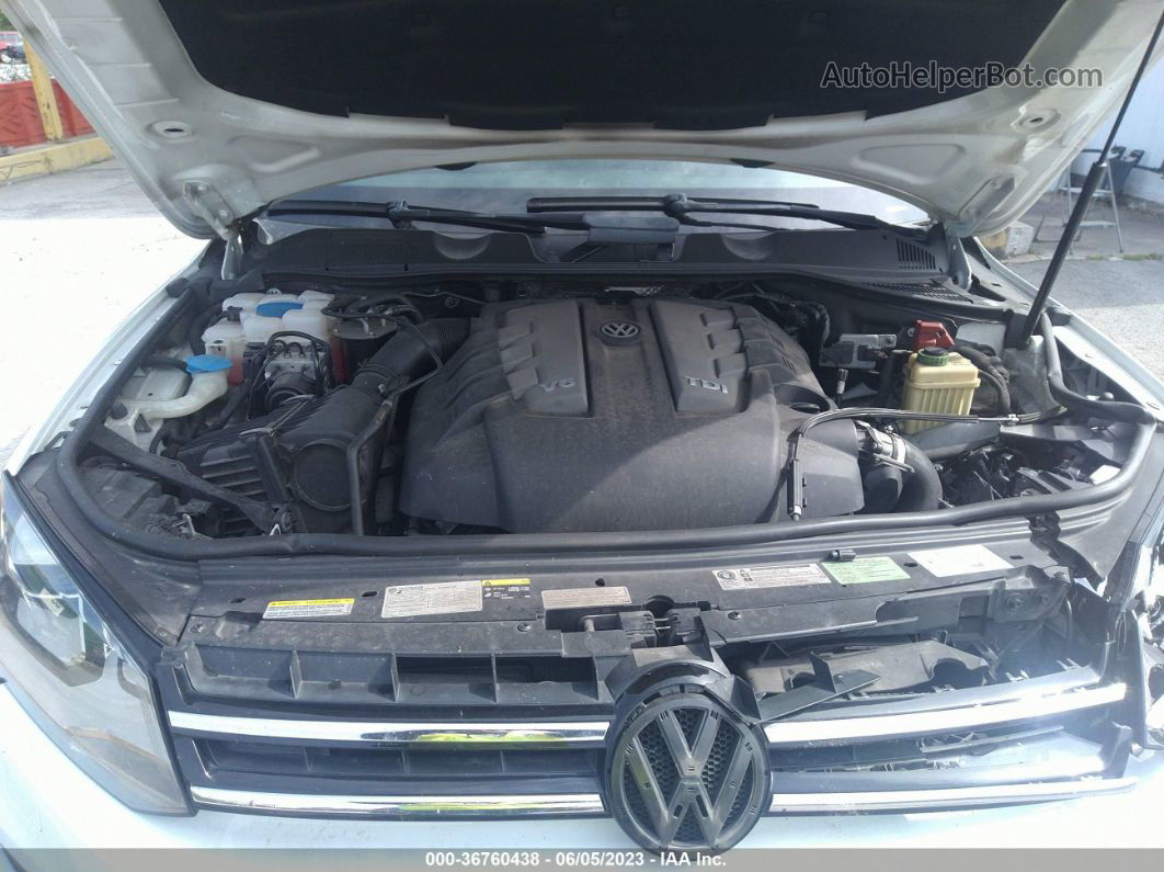 2014 Volkswagen Touareg Lux Белый vin: WVGEP9BP3ED003826