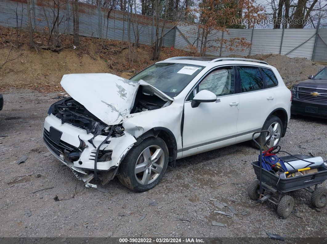 2014 Volkswagen Touareg Tdi Lux White vin: WVGEP9BP3ED010355