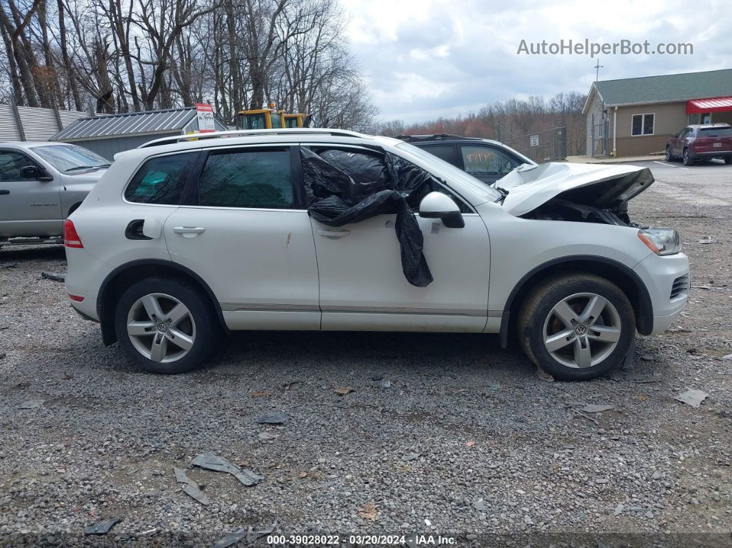 2014 Volkswagen Touareg Tdi Lux White vin: WVGEP9BP3ED010355