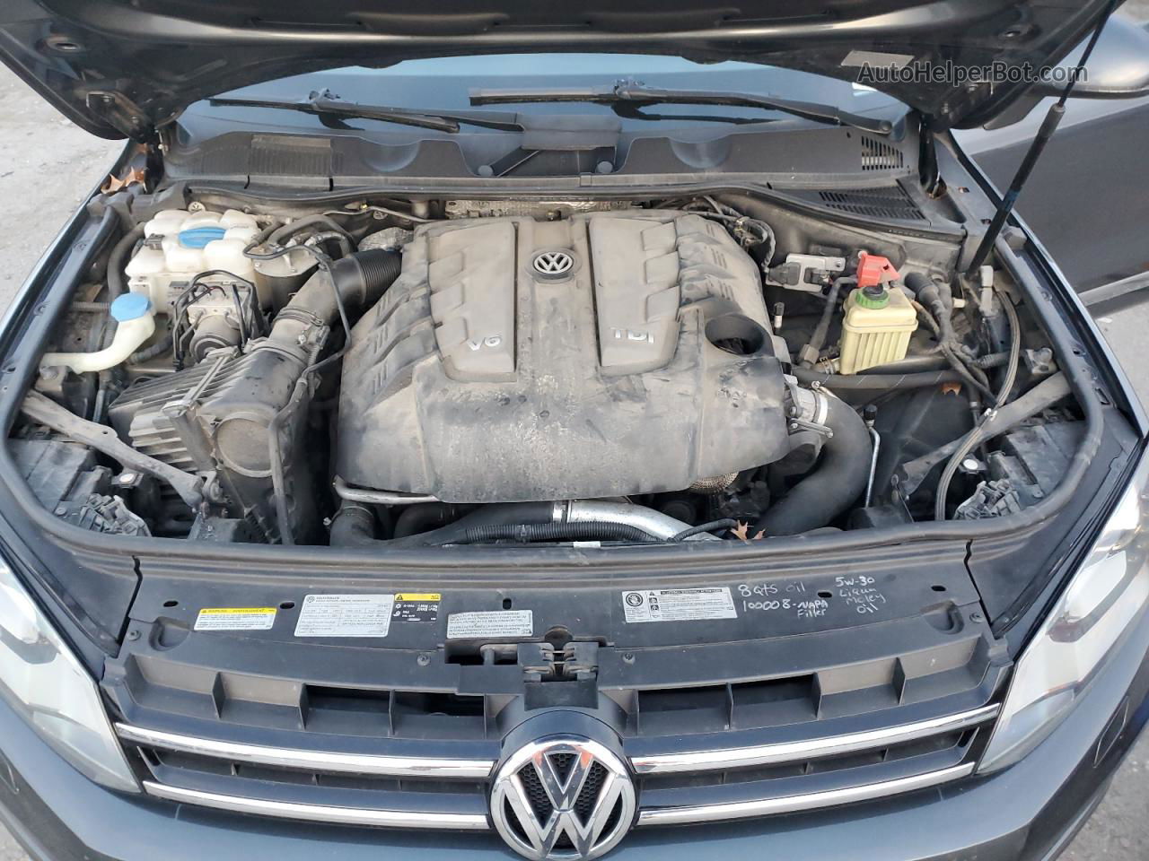 2014 Volkswagen Touareg V6 Tdi Gray vin: WVGEP9BP3ED011649