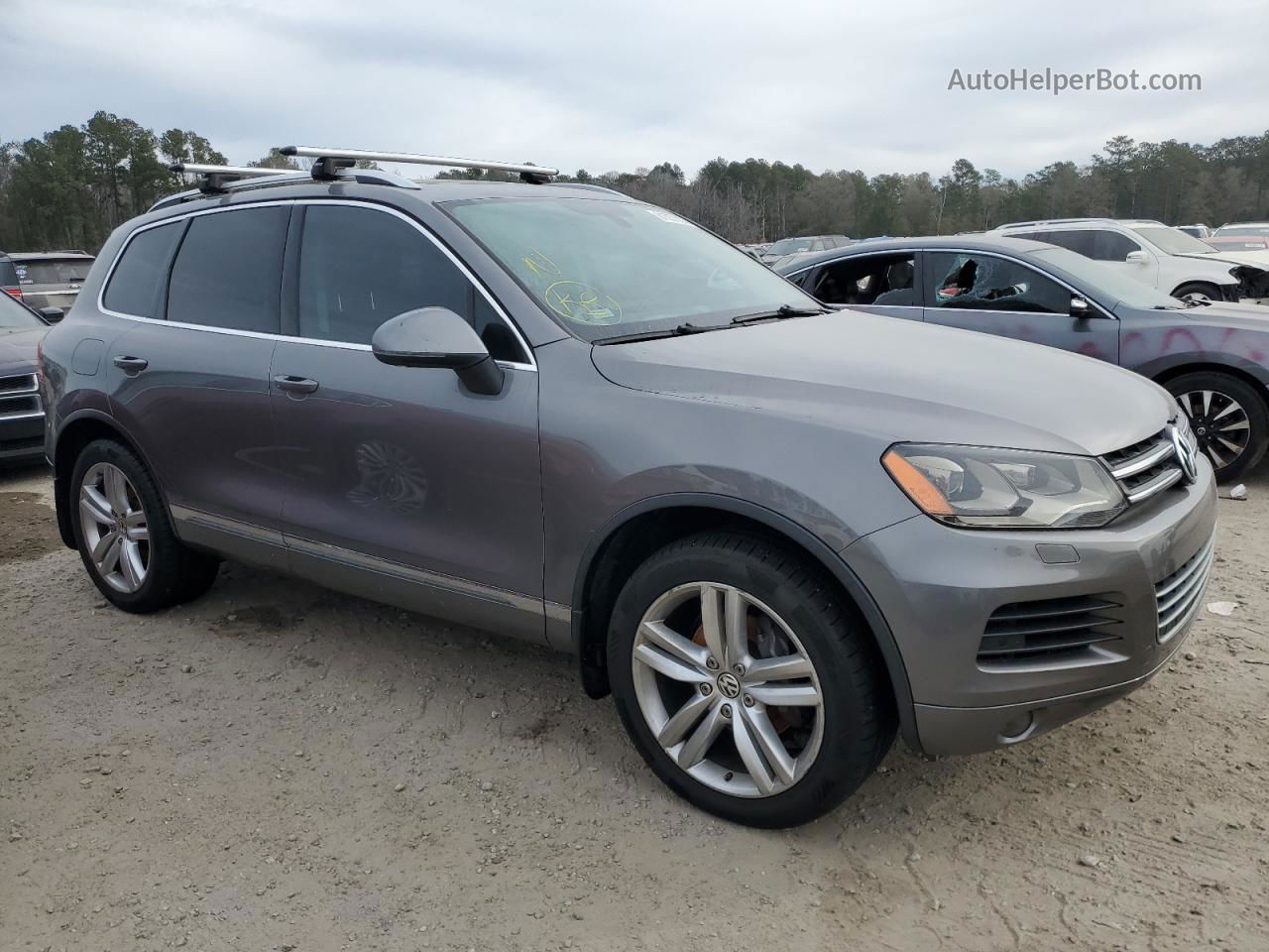 2013 Volkswagen Touareg V6 Tdi Gray vin: WVGEP9BP4DD005115