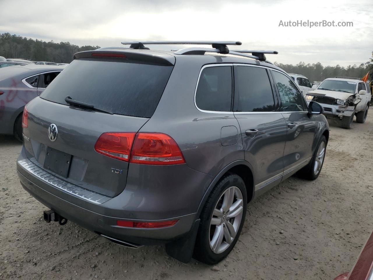 2013 Volkswagen Touareg V6 Tdi Gray vin: WVGEP9BP4DD005115