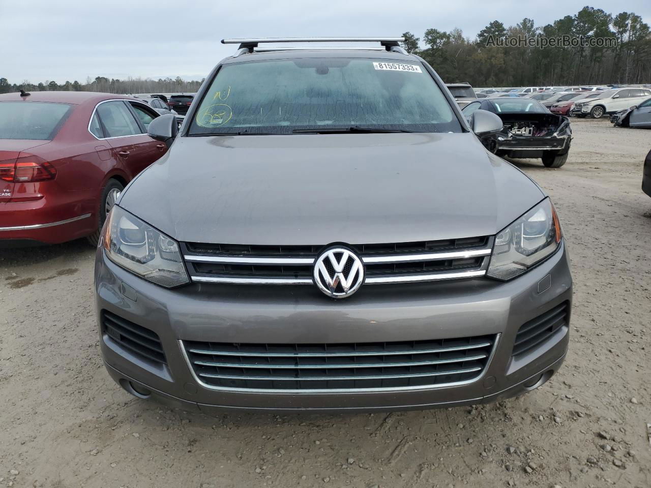 2013 Volkswagen Touareg V6 Tdi Gray vin: WVGEP9BP4DD005115