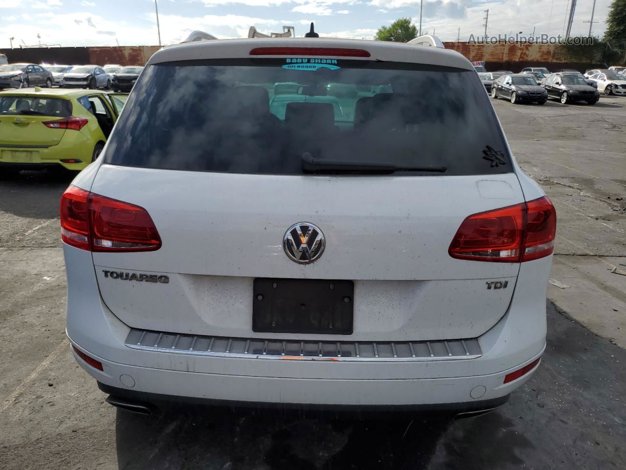 2013 Volkswagen Touareg V6 Tdi White vin: WVGEP9BP4DD006331