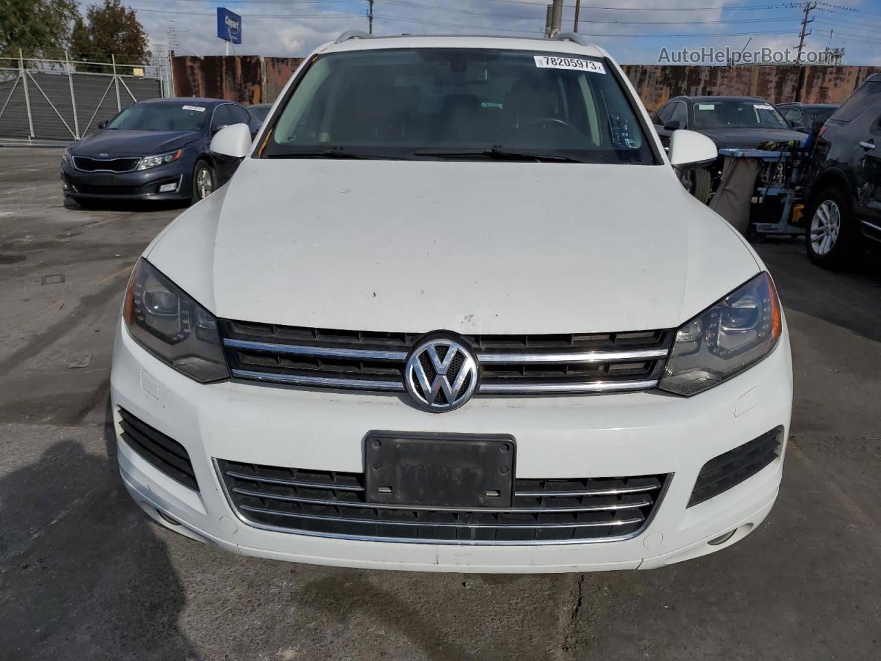 2013 Volkswagen Touareg V6 Tdi White vin: WVGEP9BP4DD006331