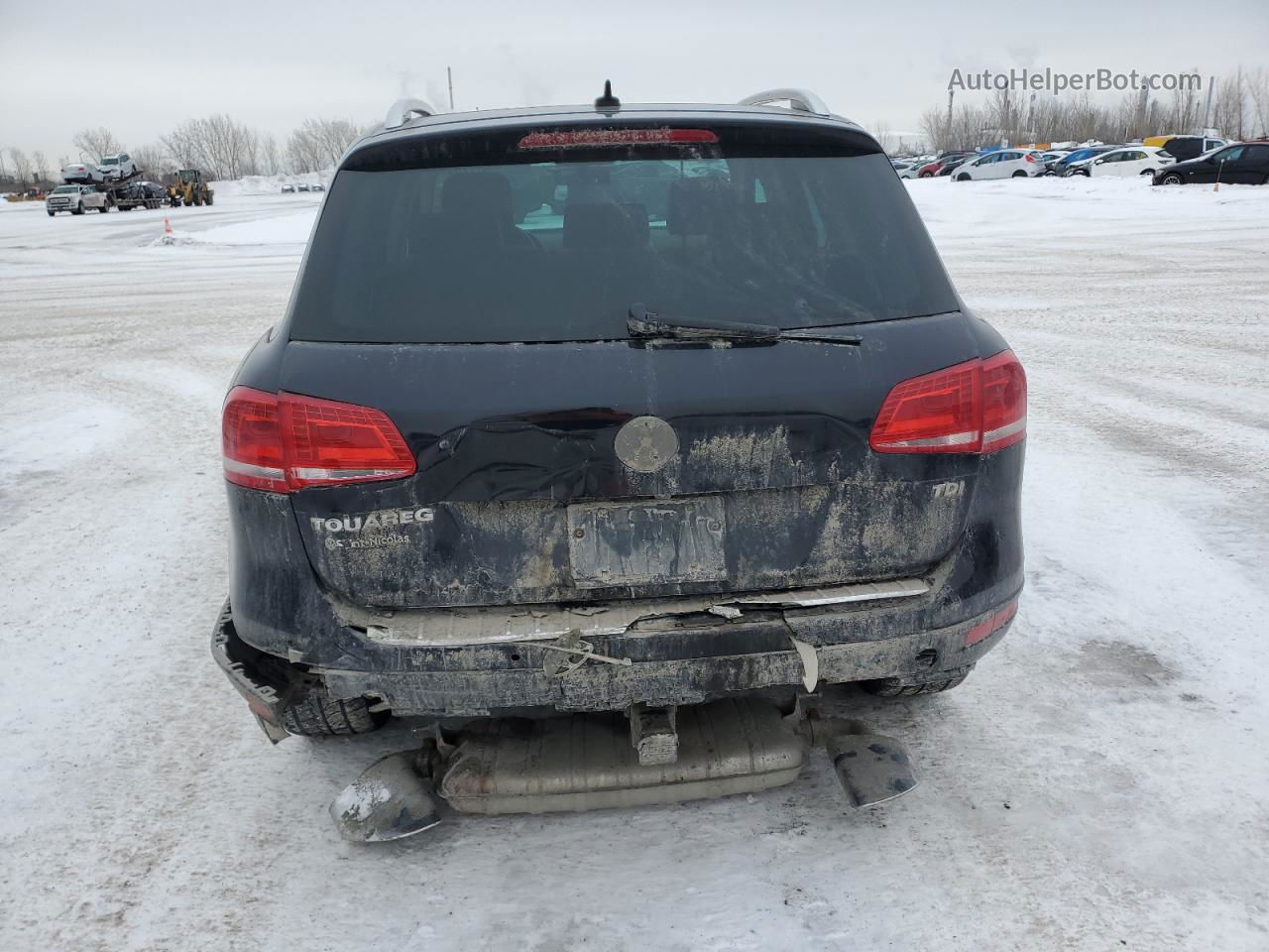 2013 Volkswagen Touareg V6 Tdi Black vin: WVGEP9BP4DD013036