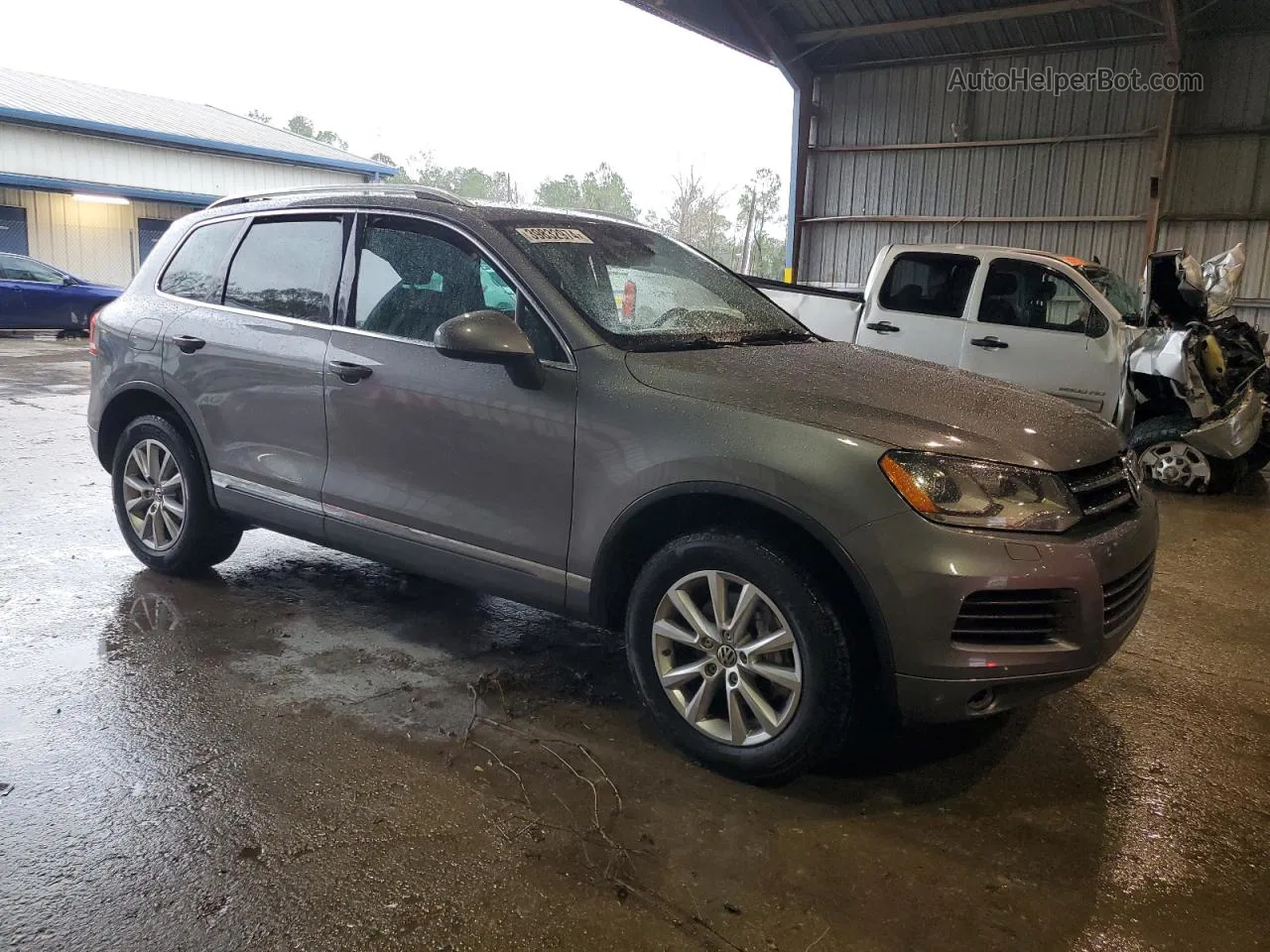 2014 Volkswagen Touareg V6 Tdi Gray vin: WVGEP9BP4ED013880