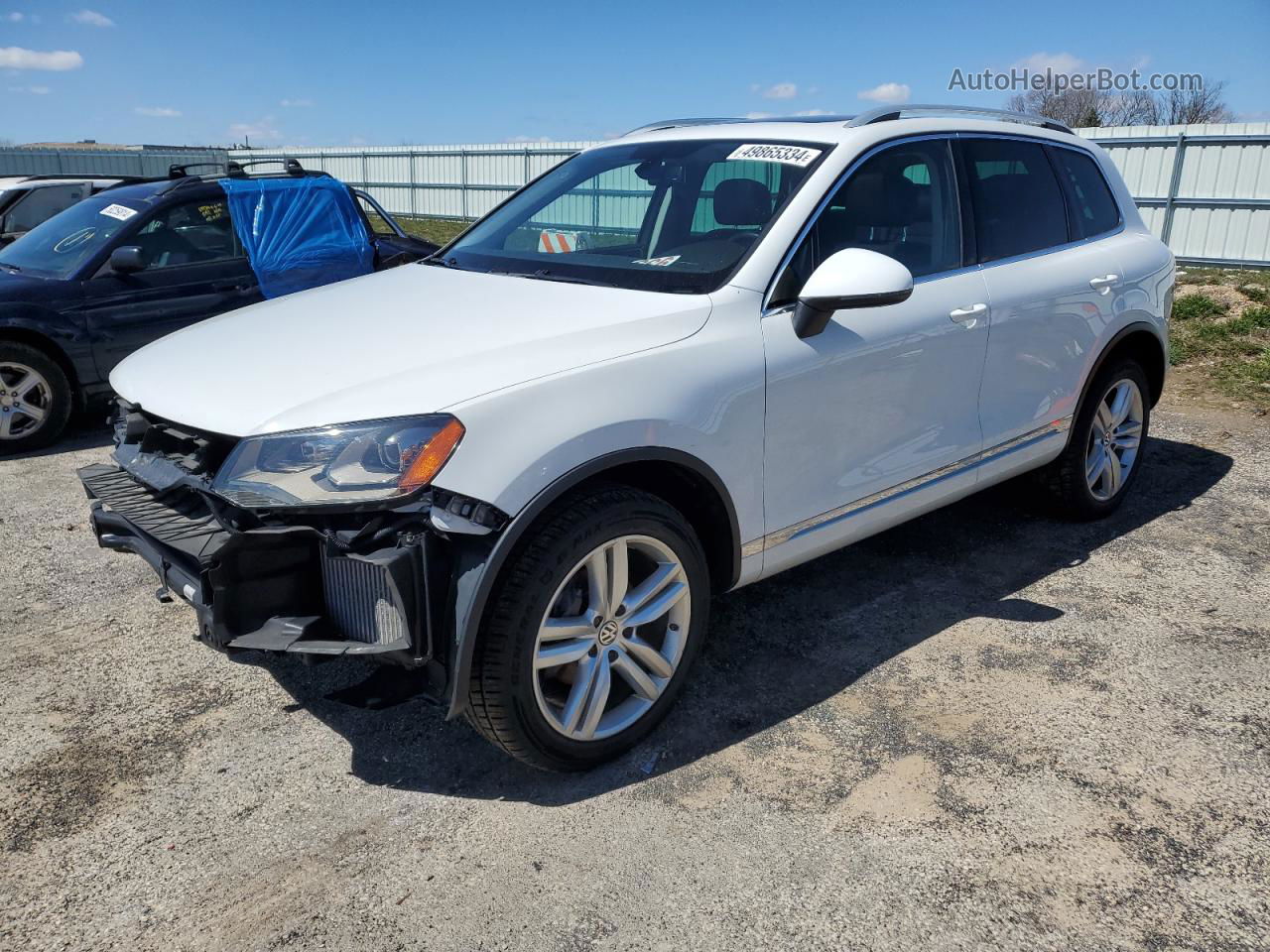 2013 Volkswagen Touareg V6 Tdi White vin: WVGEP9BP5DD003762