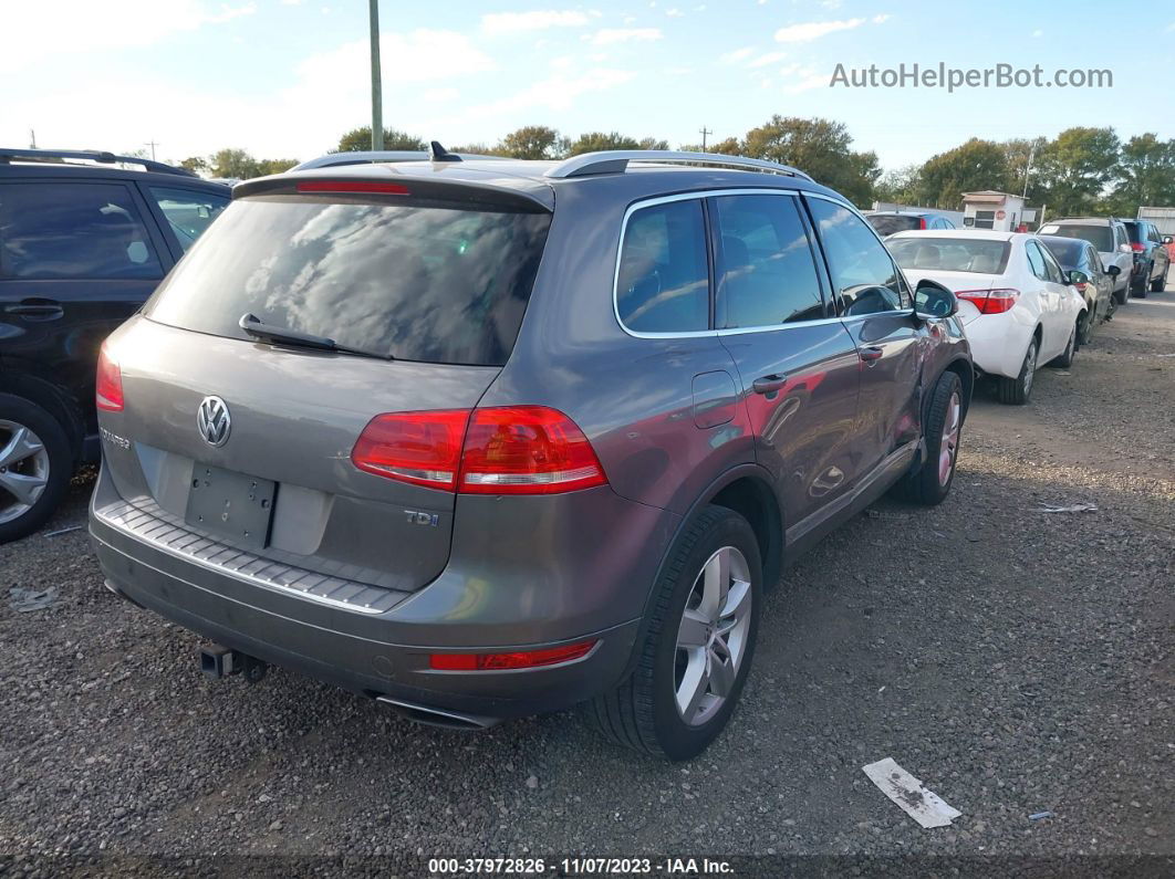 2013 Volkswagen Touareg Tdi Lux Gray vin: WVGEP9BP5DD013403