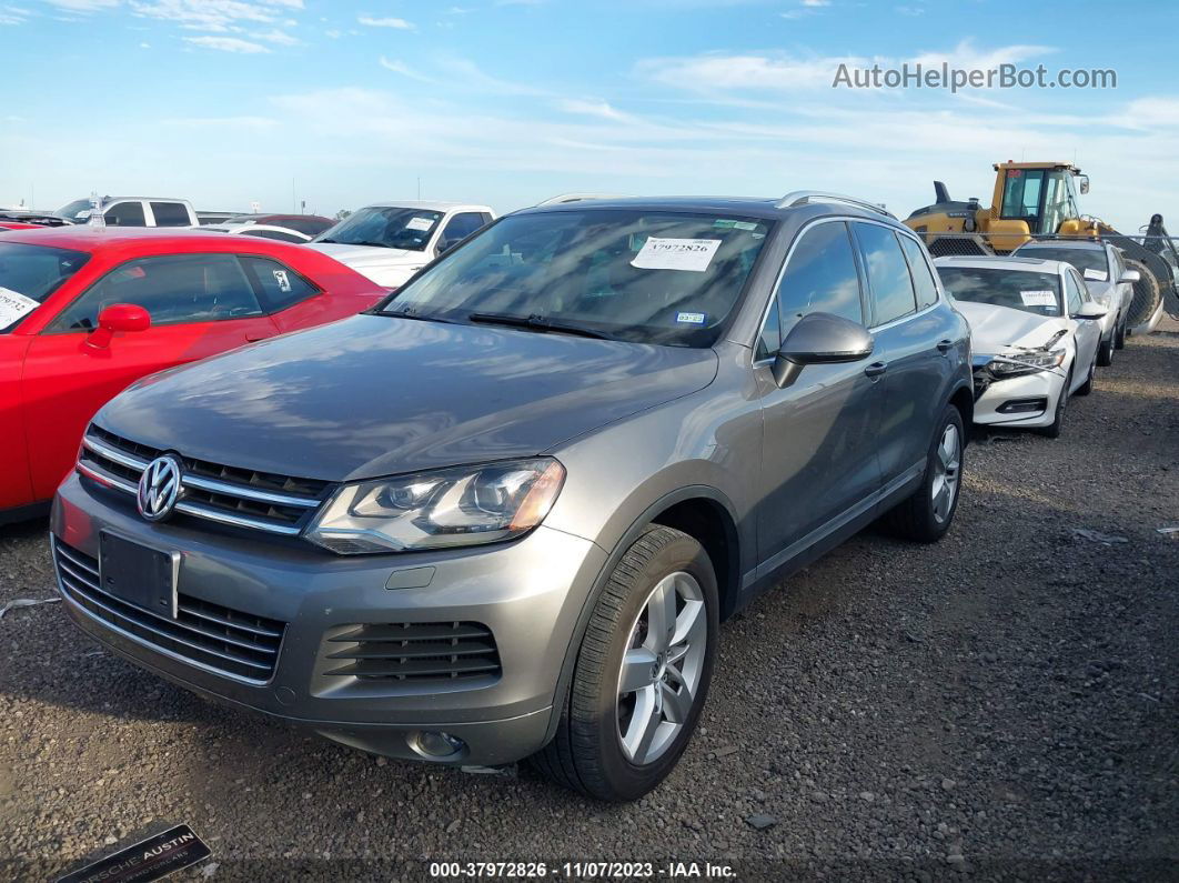 2013 Volkswagen Touareg Tdi Lux Gray vin: WVGEP9BP5DD013403