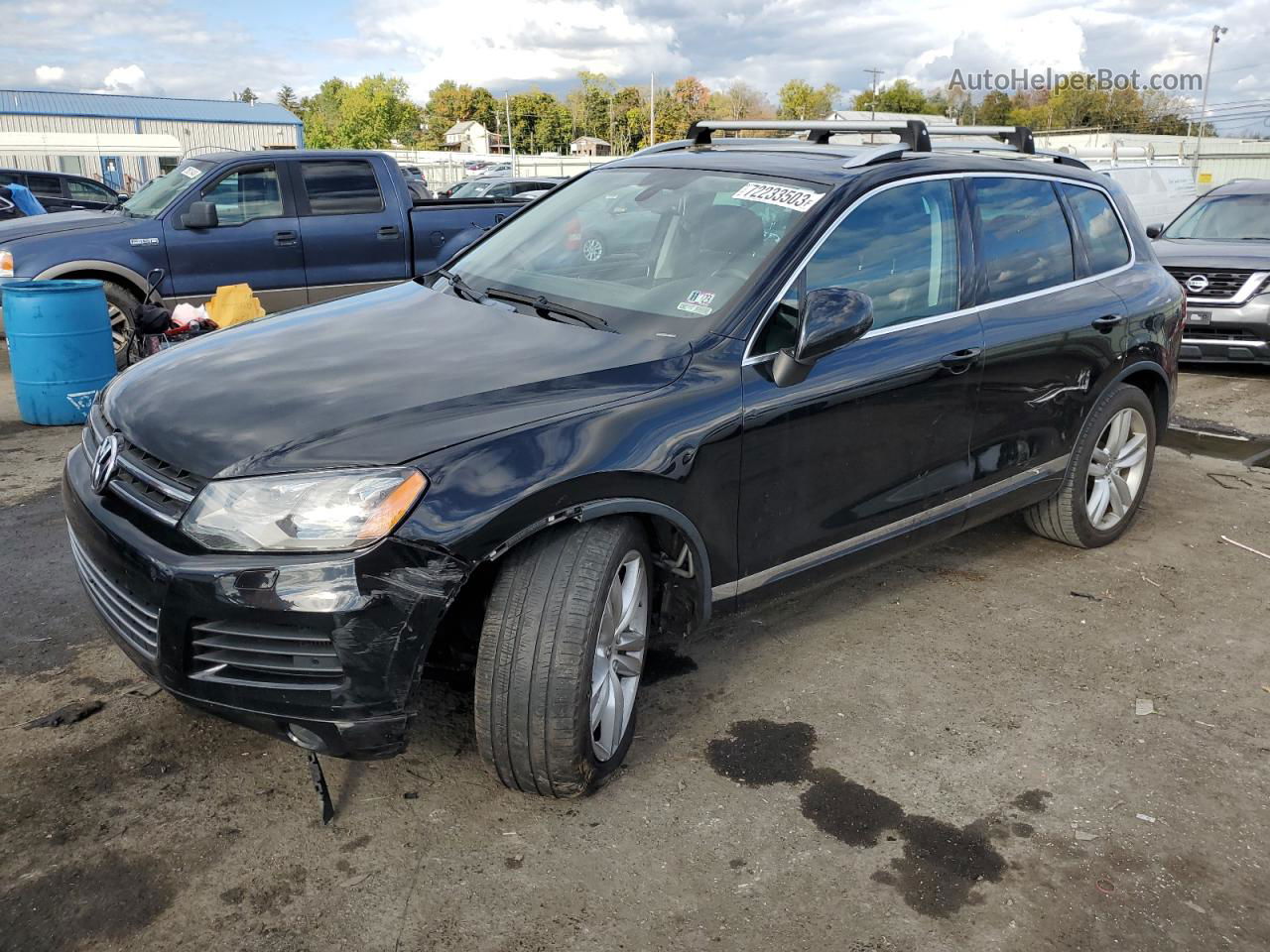 2014 Volkswagen Touareg V6 Tdi Black vin: WVGEP9BP5ED010812