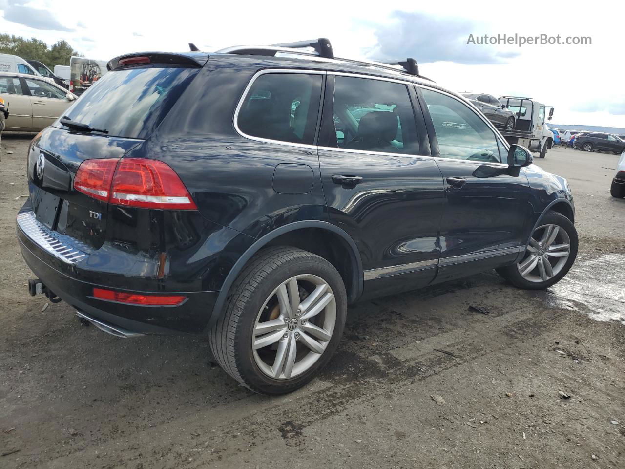 2014 Volkswagen Touareg V6 Tdi Black vin: WVGEP9BP5ED010812