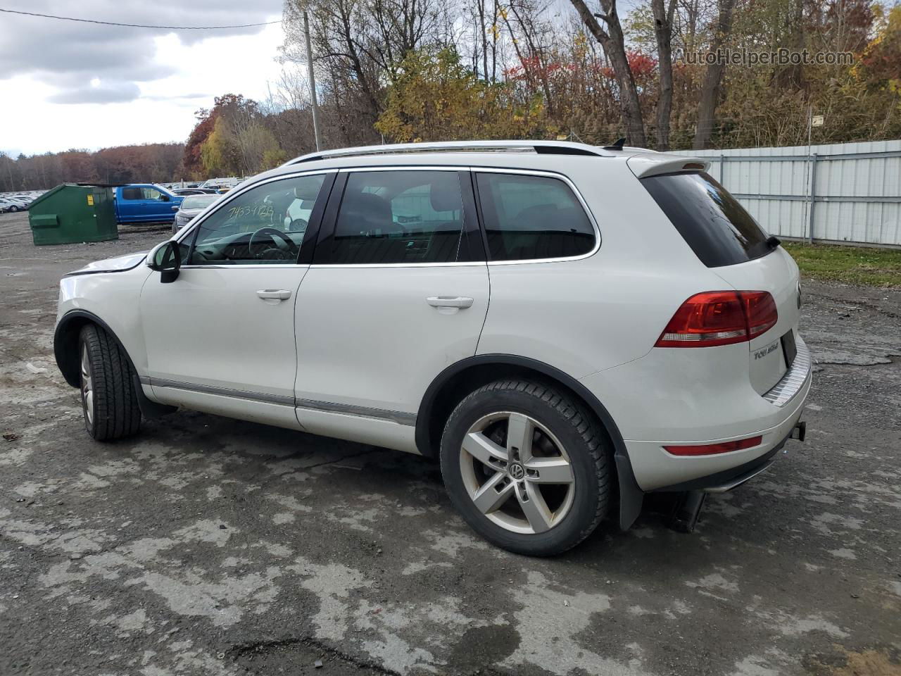 2013 Volkswagen Touareg V6 Tdi White vin: WVGEP9BP6DD006007