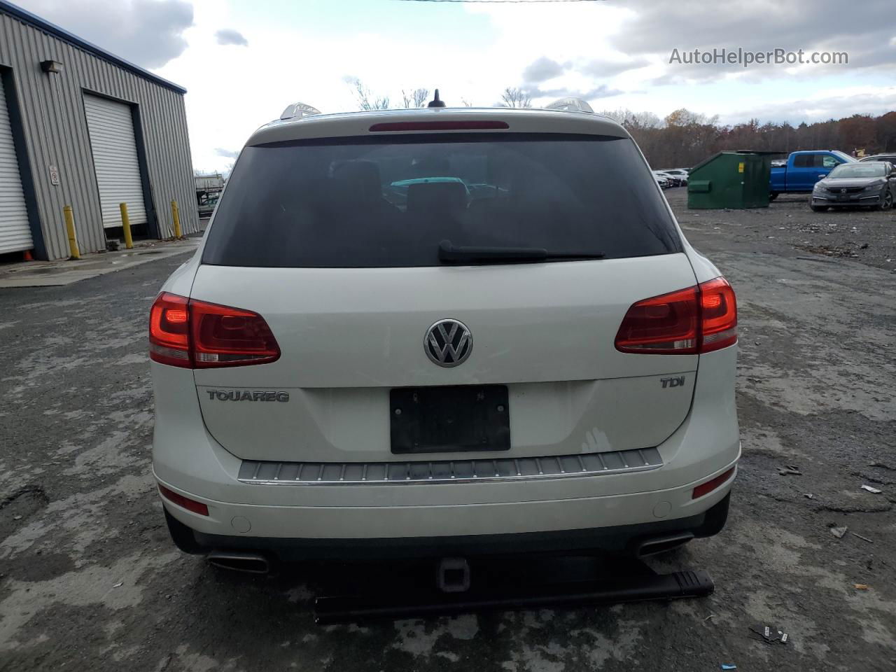 2013 Volkswagen Touareg V6 Tdi White vin: WVGEP9BP6DD006007