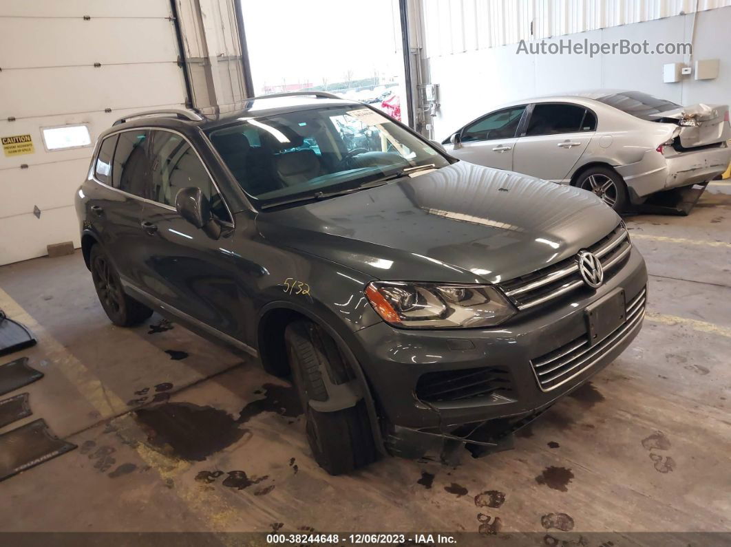 2013 Volkswagen Touareg Tdi Lux Gray vin: WVGEP9BP6DD006640