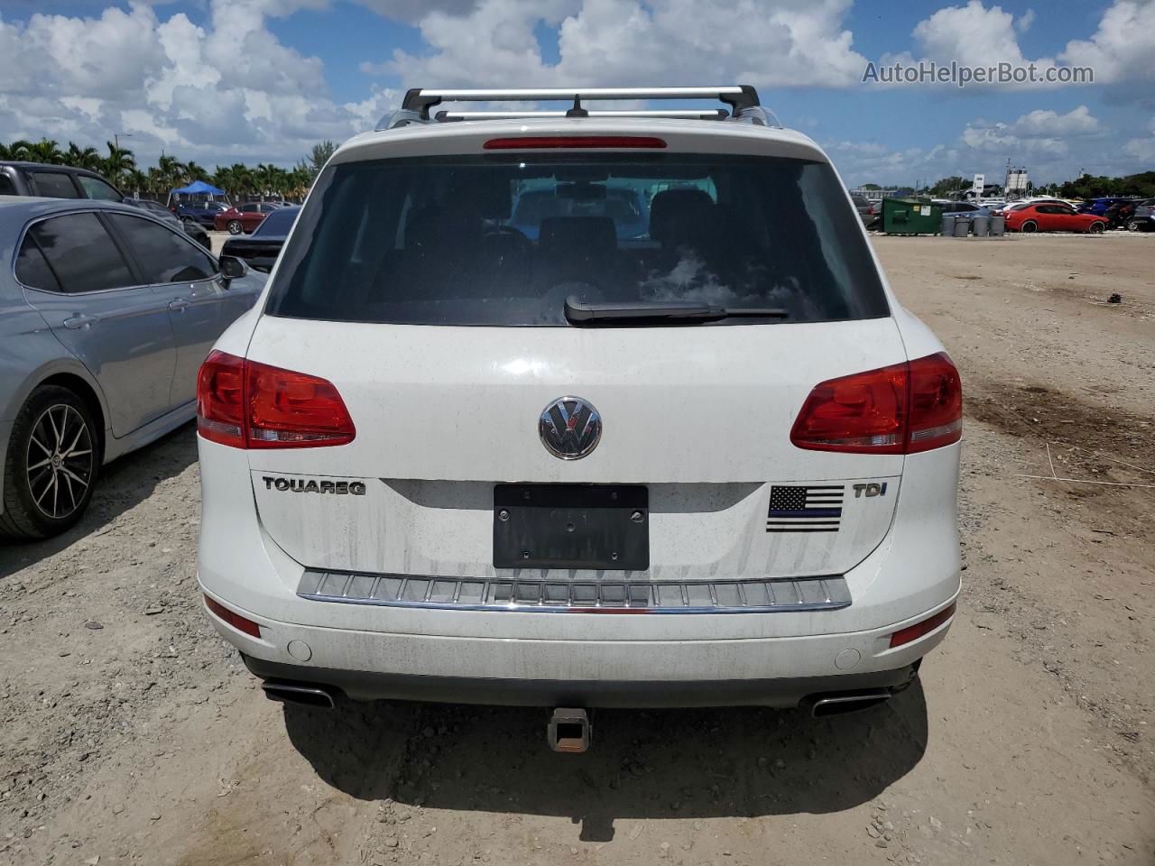 2014 Volkswagen Touareg V6 Tdi White vin: WVGEP9BP6ED001293