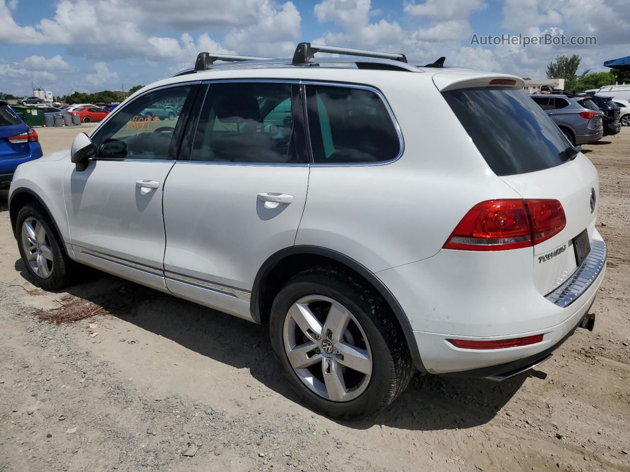 2014 Volkswagen Touareg V6 Tdi White vin: WVGEP9BP6ED001293