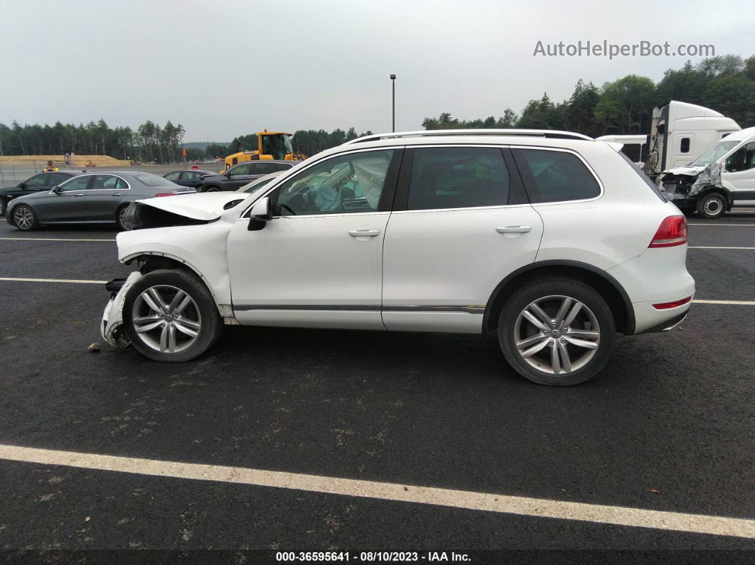 2014 Volkswagen Touareg Tdi Executive White vin: WVGEP9BP6ED001570