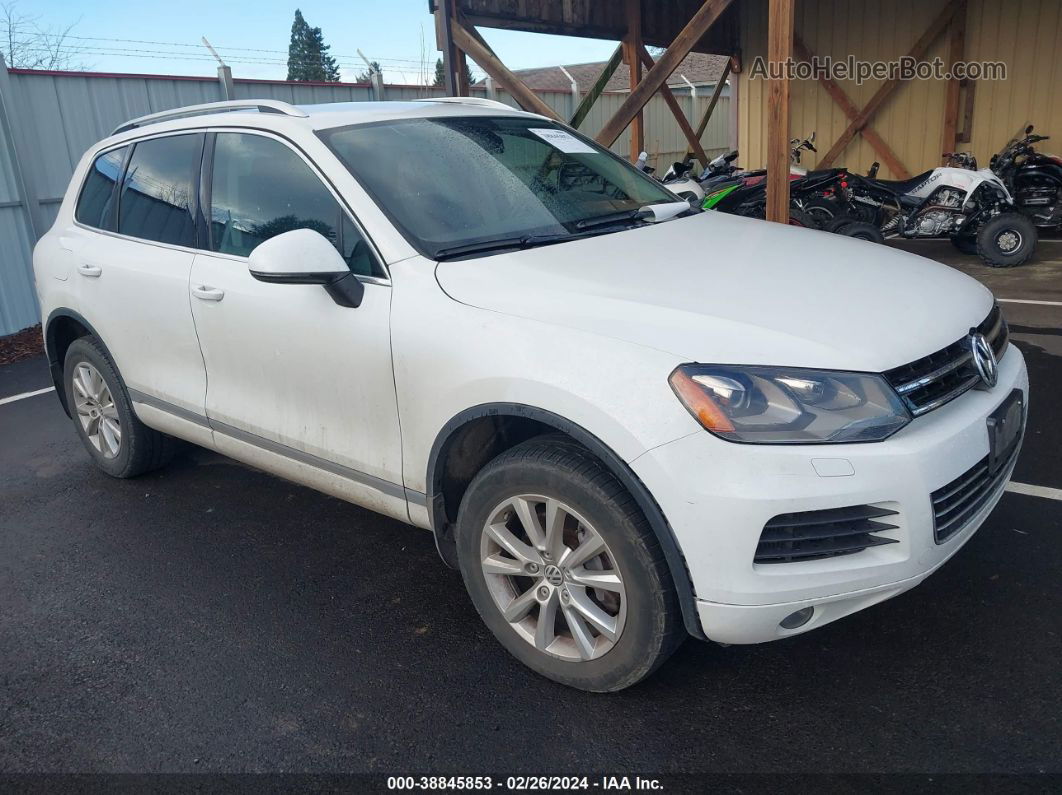 2014 Volkswagen Touareg Tdi Sport White vin: WVGEP9BP6ED010480