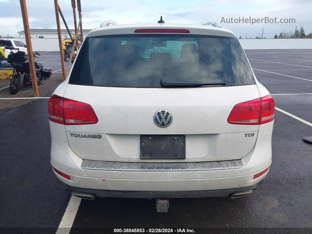 2014 Volkswagen Touareg Tdi Sport White vin: WVGEP9BP6ED010480