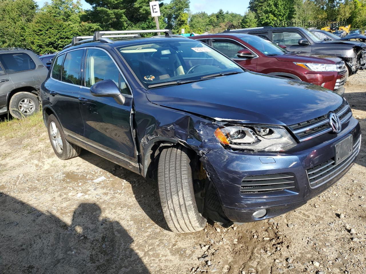 2014 Volkswagen Touareg V6 Tdi Blue vin: WVGEP9BP6ED012259