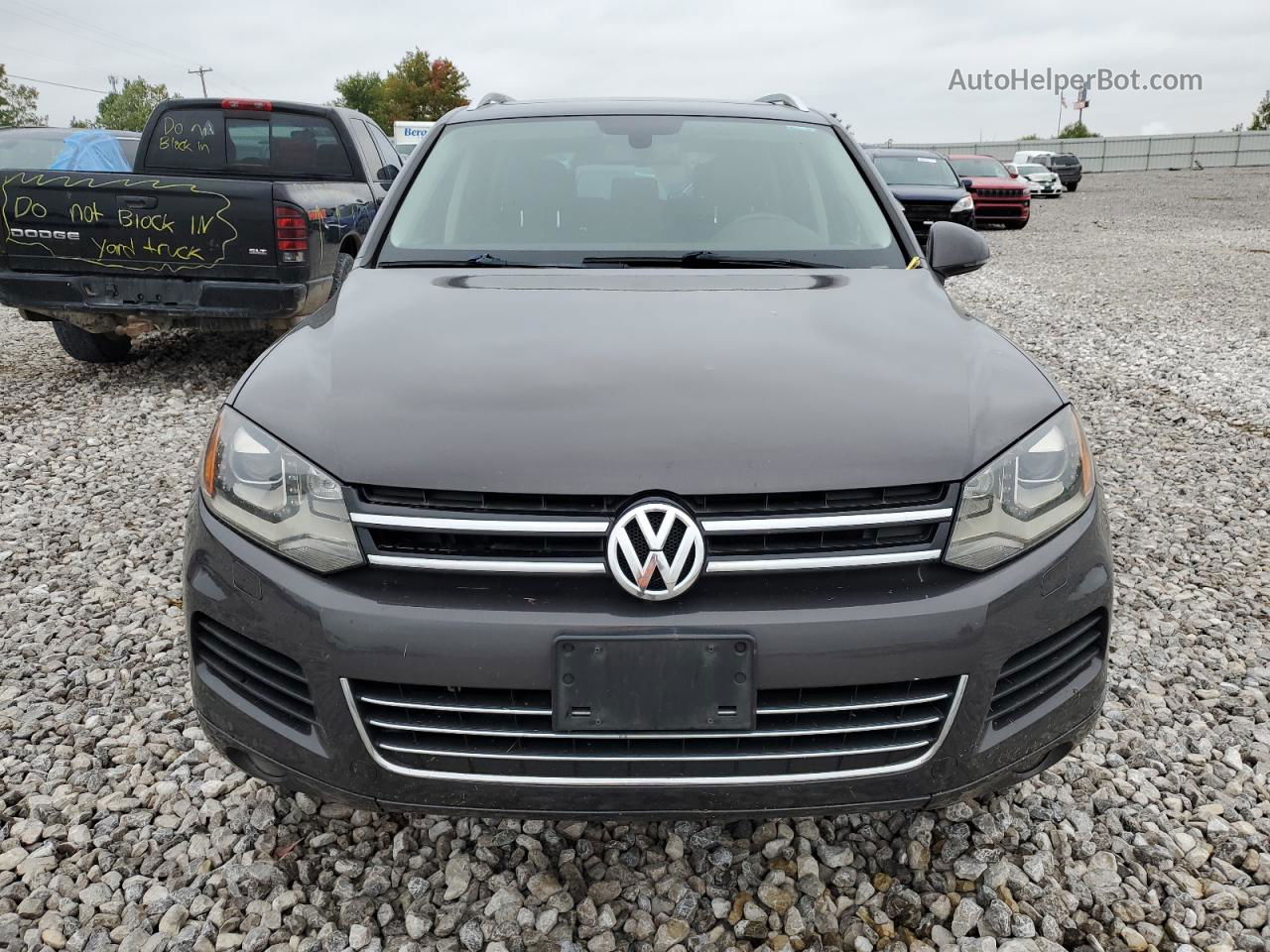 2013 Volkswagen Touareg V6 Tdi Gray vin: WVGEP9BP7DD000619