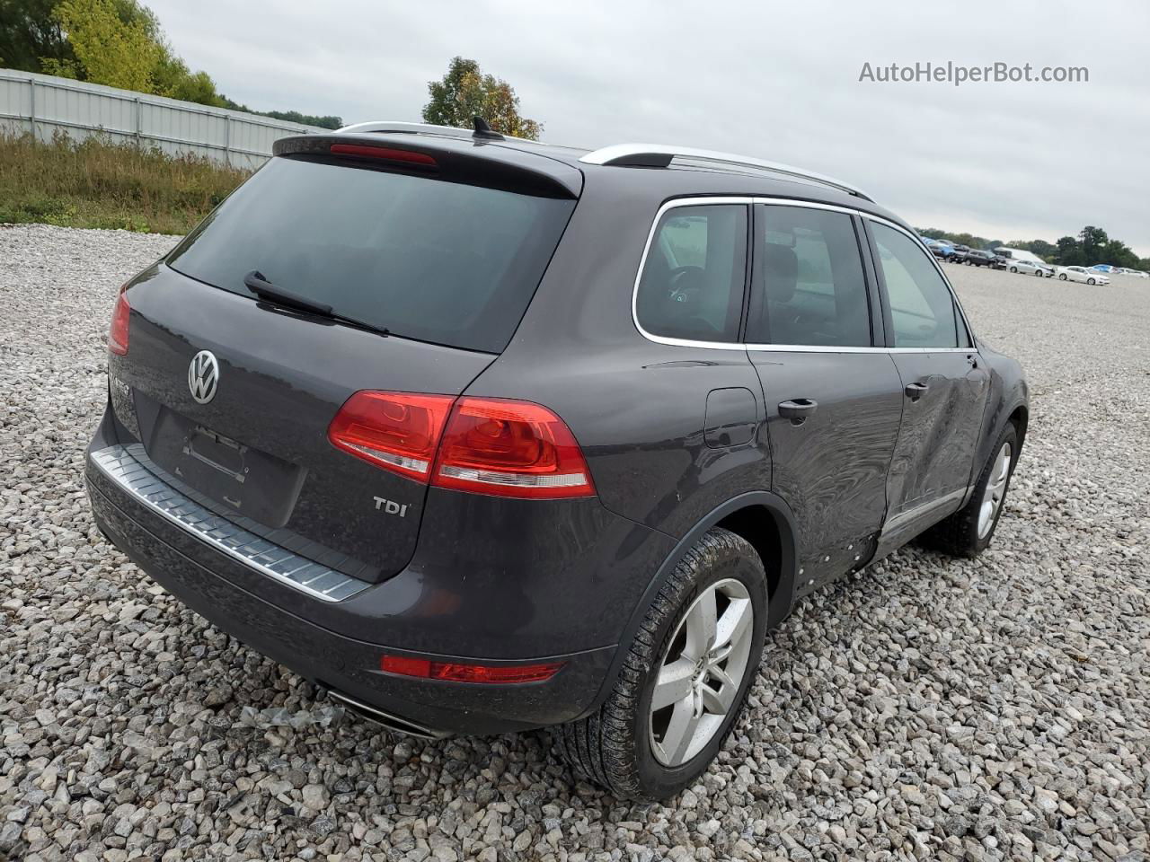 2013 Volkswagen Touareg V6 Tdi Gray vin: WVGEP9BP7DD000619