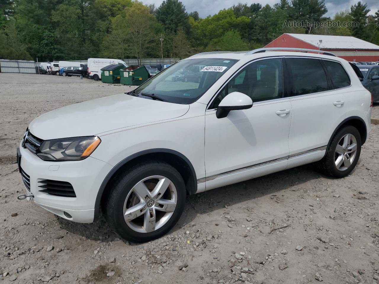 2013 Volkswagen Touareg V6 Tdi White vin: WVGEP9BP7DD003097