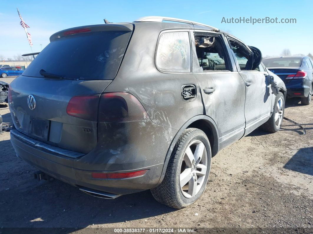 2013 Volkswagen Touareg Tdi Lux Gray vin: WVGEP9BP7DD004458