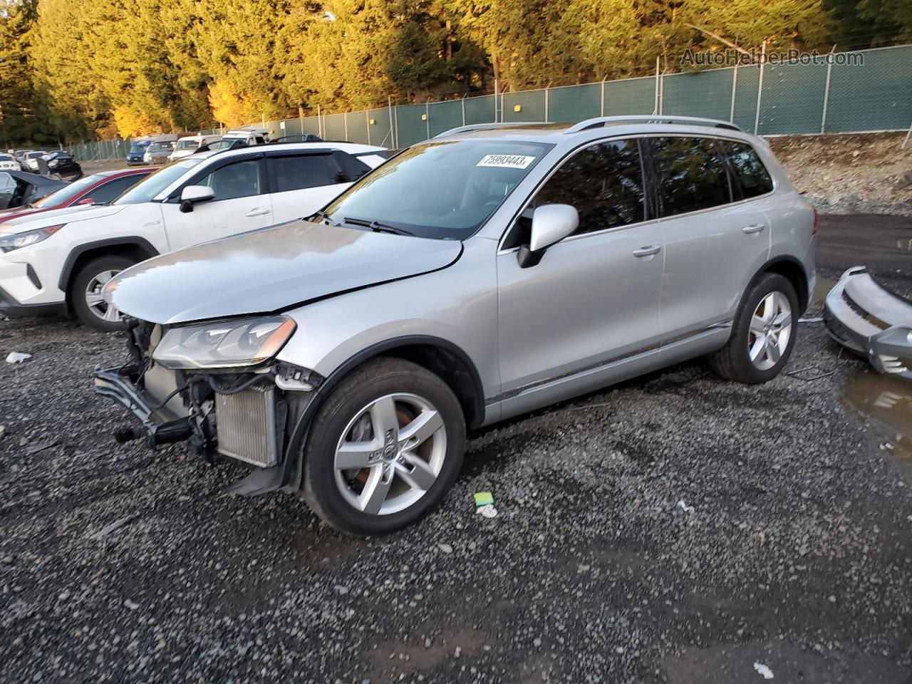 2013 Volkswagen Touareg V6 Tdi Gray vin: WVGEP9BP8DD003755