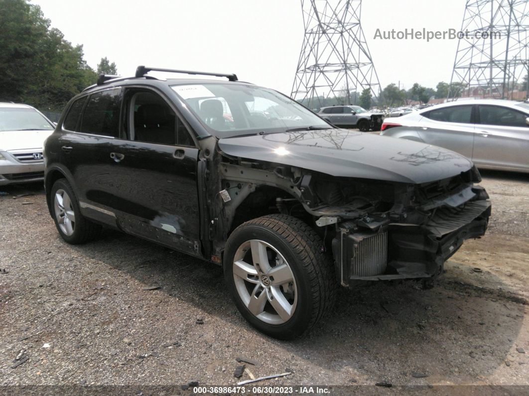 2013 Volkswagen Touareg Lux Black vin: WVGEP9BP8DD005893