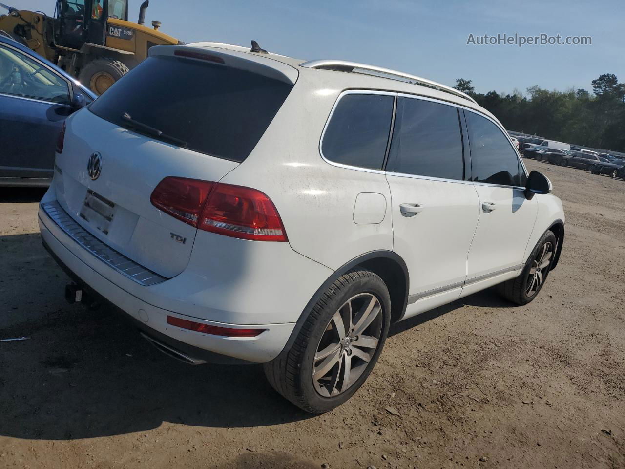 2013 Volkswagen Touareg V6 Tdi White vin: WVGEP9BP8DD012116