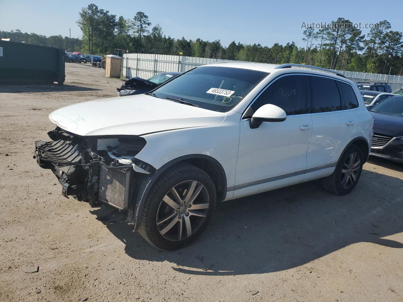 2013 Volkswagen Touareg V6 Tdi White vin: WVGEP9BP8DD012116