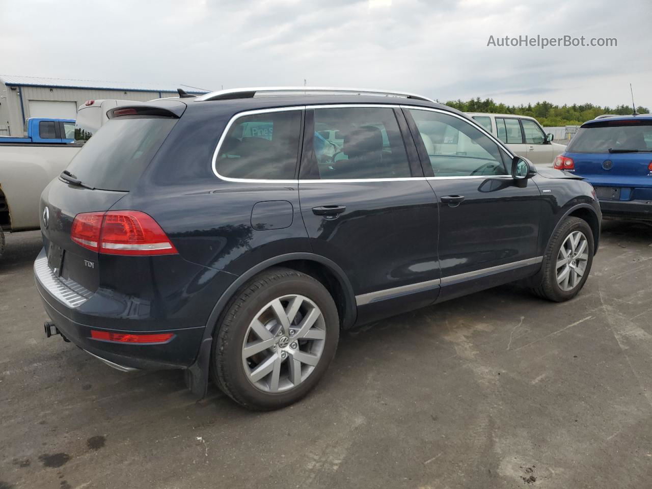 2014 Volkswagen Touareg V6 Tdi Синий vin: WVGEP9BP8ED007841