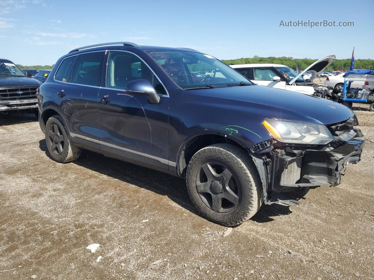 2013 Volkswagen Touareg V6 Tdi Blue vin: WVGEP9BPXDD003594